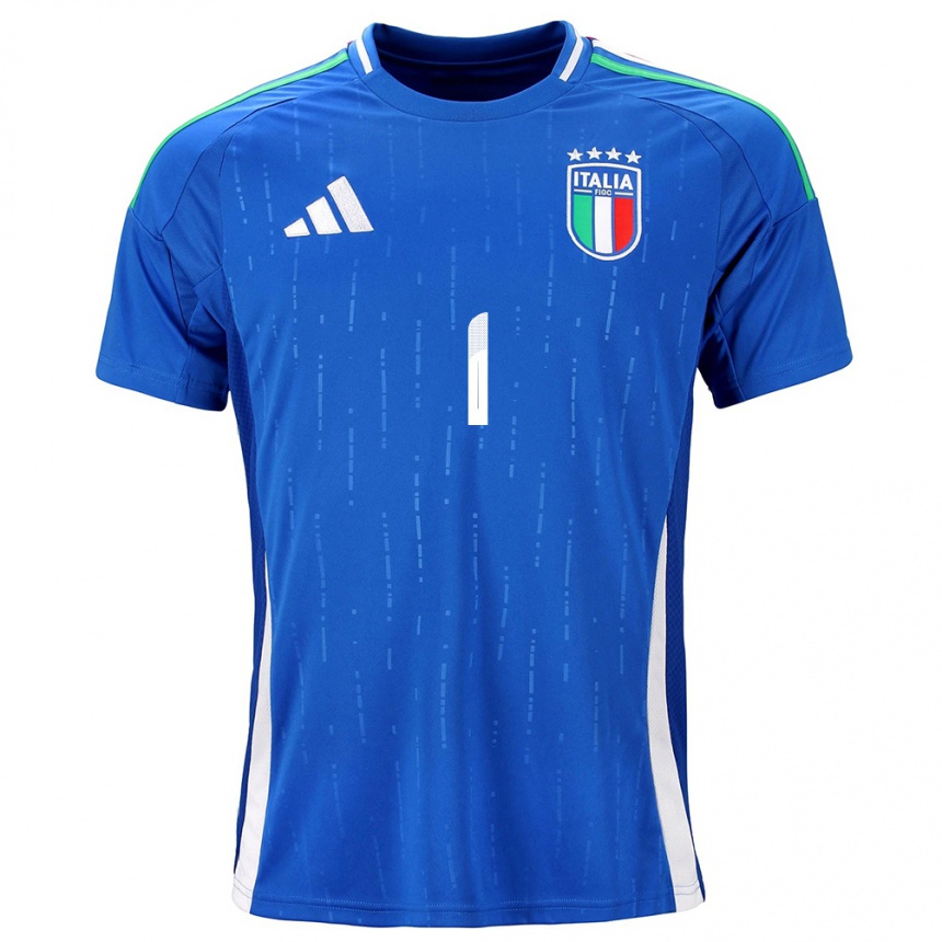 Kids Football Italy Alessandro Longoni #1 Blue Home Jersey 24-26 T-Shirt Canada