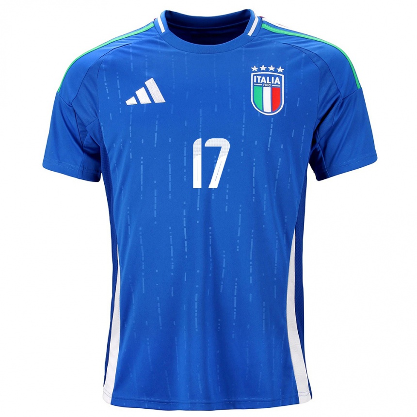 Kids Football Italy Aaron Ciammaglichella #17 Blue Home Jersey 24-26 T-Shirt Canada