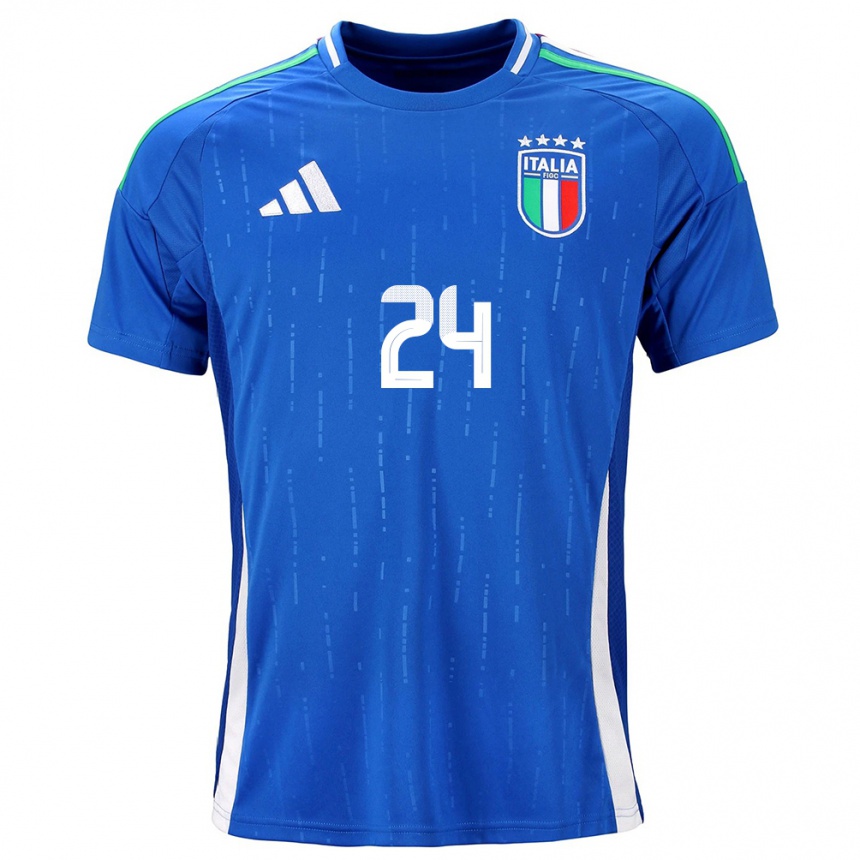 Kids Football Italy Andrea Cambiaso #24 Blue Home Jersey 24-26 T-Shirt Canada