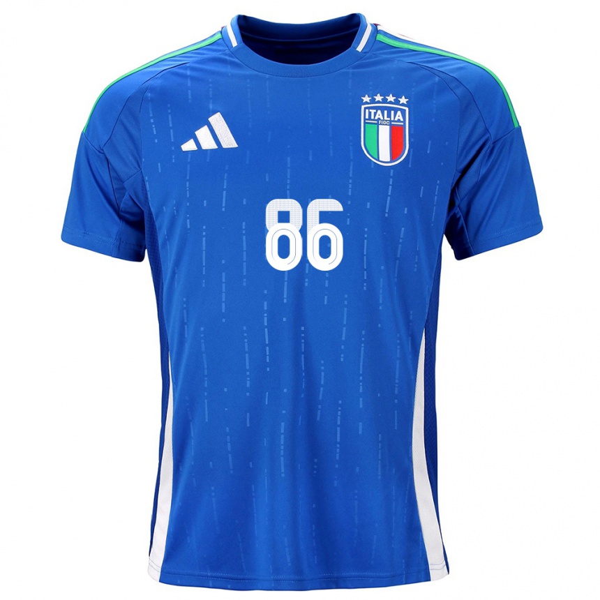 Kids Football Italy Daniele Montevago #86 Blue Home Jersey 24-26 T-Shirt Canada