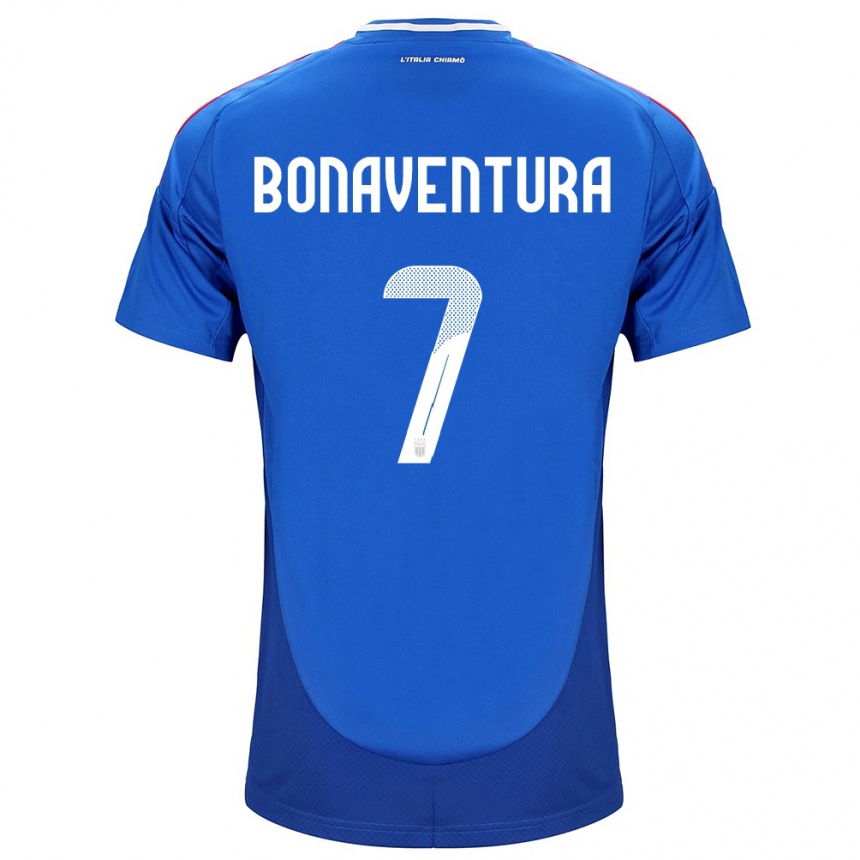 Kids Football Italy Giacomo Bonaventura #7 Blue Home Jersey 24-26 T-Shirt Canada