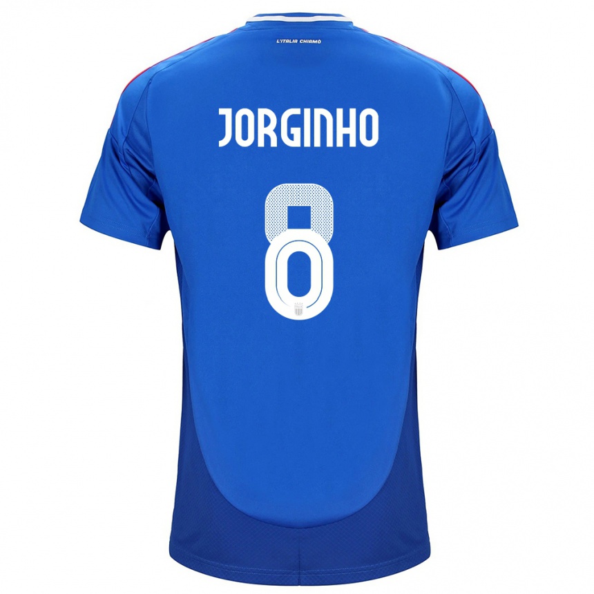 Kids Football Italy Jorginho #8 Blue Home Jersey 24-26 T-Shirt Canada