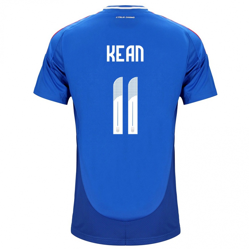 Kids Football Italy Moise Kean #11 Blue Home Jersey 24-26 T-Shirt Canada