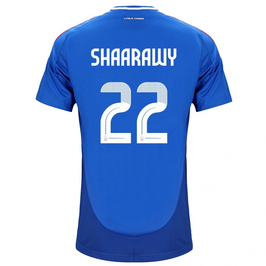 Kids Football Italy Stephan El Shaarawy #22 Blue Home Jersey 24-26 T-Shirt Canada