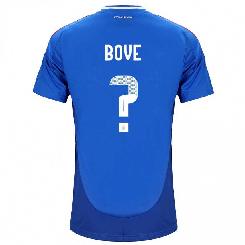 Kids Football Italy Edoardo Bove #0 Blue Home Jersey 24-26 T-Shirt Canada