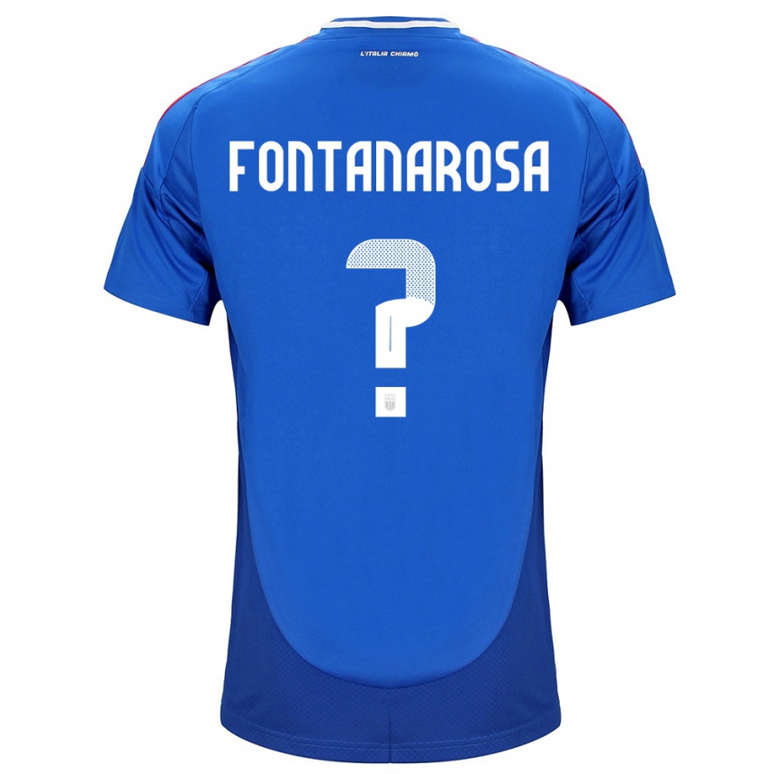 Kids Football Italy Alessandro Fontanarosa #0 Blue Home Jersey 24-26 T-Shirt Canada