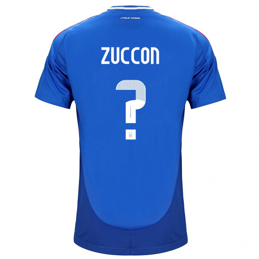 Kids Football Italy Federico Zuccon #0 Blue Home Jersey 24-26 T-Shirt Canada