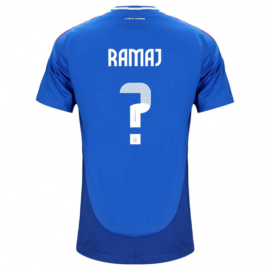 Kids Football Italy Gabriel Ramaj #0 Blue Home Jersey 24-26 T-Shirt Canada