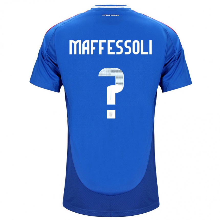 Kids Football Italy Manuel Maffessoli #0 Blue Home Jersey 24-26 T-Shirt Canada