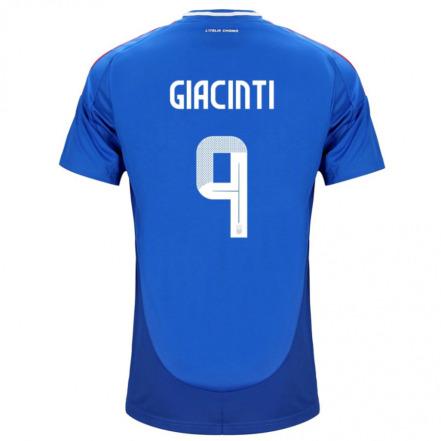 Kids Football Italy Valentina Giacinti #9 Blue Home Jersey 24-26 T-Shirt Canada