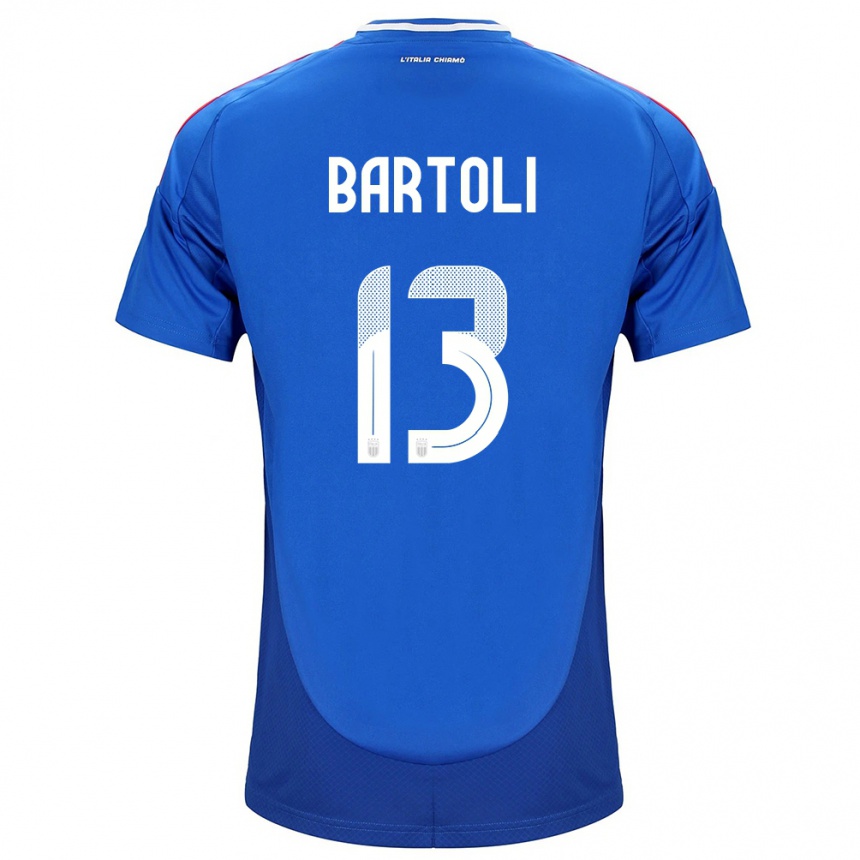 Kids Football Italy Elisa Bartoli #13 Blue Home Jersey 24-26 T-Shirt Canada