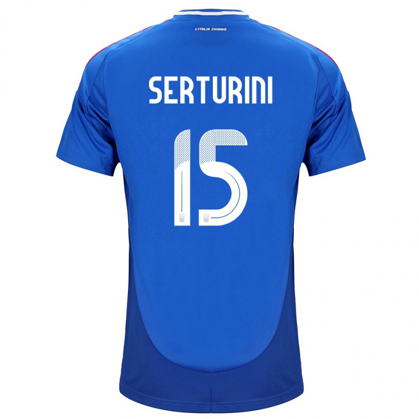 Kids Football Italy Annamaria Serturini #15 Blue Home Jersey 24-26 T-Shirt Canada