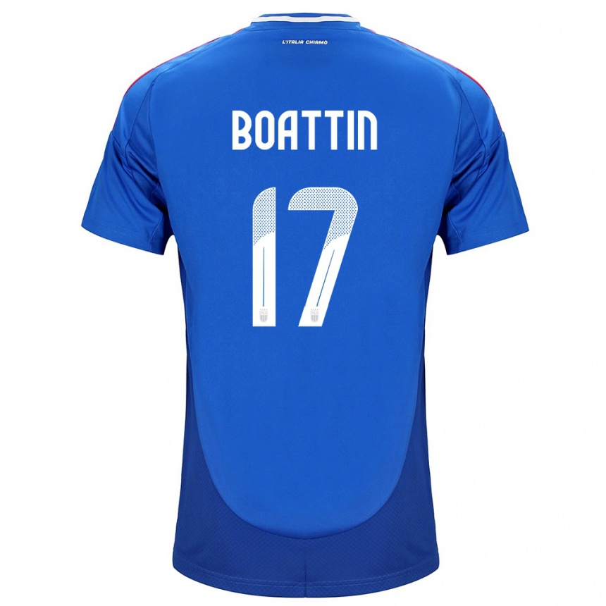 Kids Football Italy Lisa Boattin #17 Blue Home Jersey 24-26 T-Shirt Canada