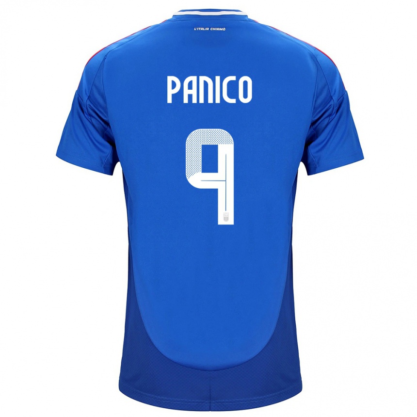 Kids Football Italy Patrizia Panico #9 Blue Home Jersey 24-26 T-Shirt Canada