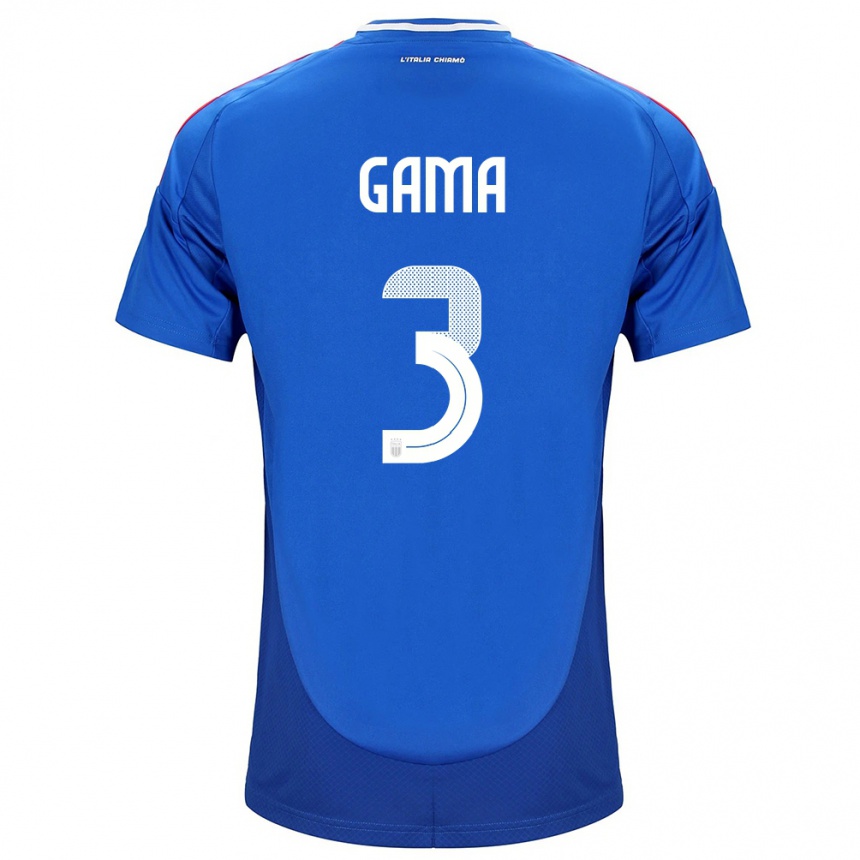 Kids Football Italy Sara Gama #3 Blue Home Jersey 24-26 T-Shirt Canada