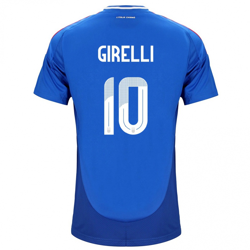 Kids Football Italy Cristiana Girelli #10 Blue Home Jersey 24-26 T-Shirt Canada