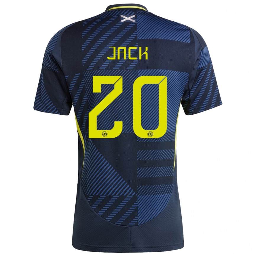 Kids Football Scotland Ryan Jack #20 Dark Blue Home Jersey 24-26 T-Shirt Canada