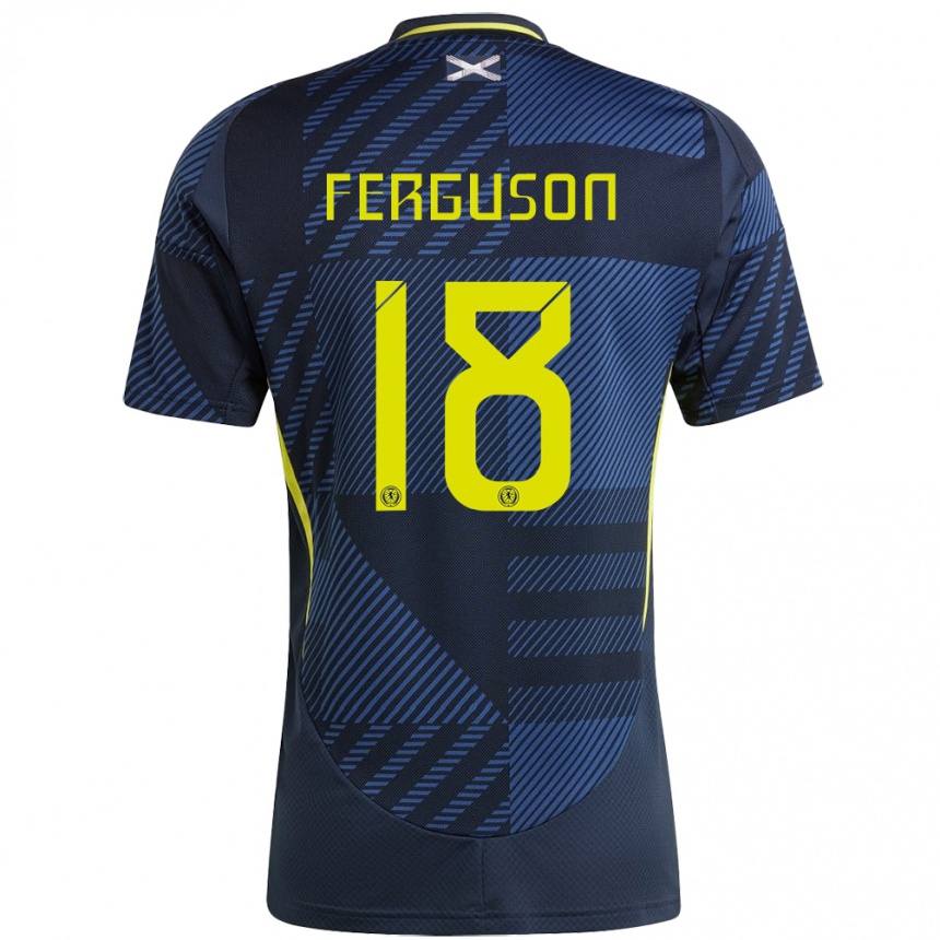 Kids Football Scotland Lewis Ferguson #18 Dark Blue Home Jersey 24-26 T-Shirt Canada