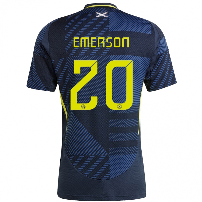 Kids Football Scotland Johnny Emerson #20 Dark Blue Home Jersey 24-26 T-Shirt Canada