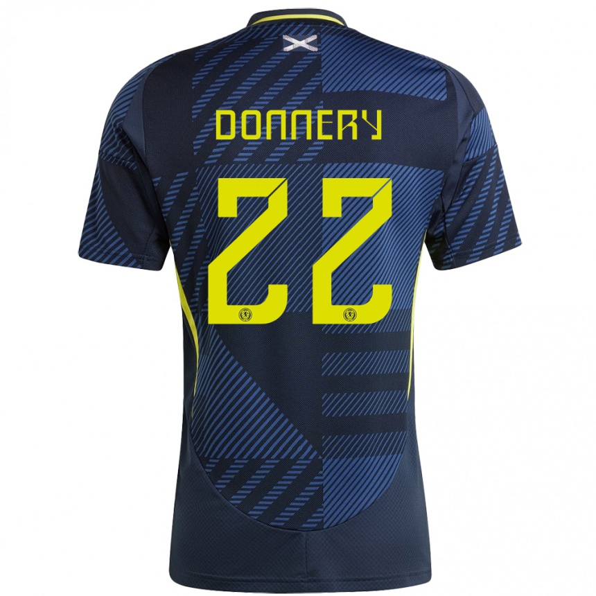 Kids Football Scotland Julian Donnery #22 Dark Blue Home Jersey 24-26 T-Shirt Canada