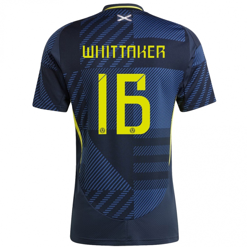 Kids Football Scotland Rory Whittaker #16 Dark Blue Home Jersey 24-26 T-Shirt Canada