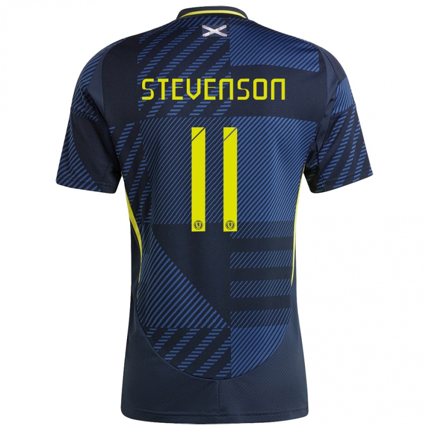 Kids Football Scotland Gus Stevenson #11 Dark Blue Home Jersey 24-26 T-Shirt Canada