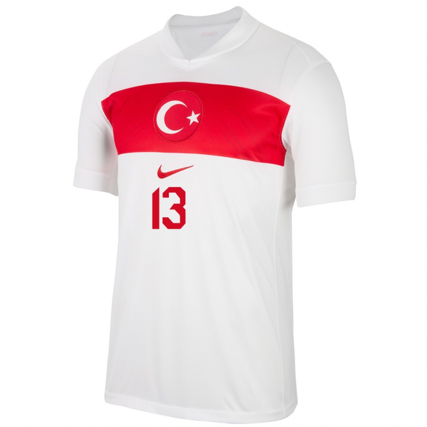 Kids Football Turkey Cenk Özkacar #13 White Home Jersey 24-26 T-Shirt Canada