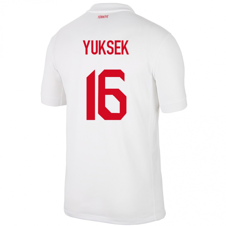 Kids Football Turkey İsmail Yüksek #16 White Home Jersey 24-26 T-Shirt Canada