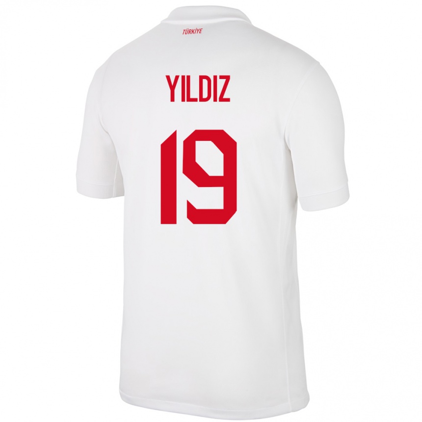 Kids Football Turkey Kenan Yıldız #19 White Home Jersey 24-26 T-Shirt Canada