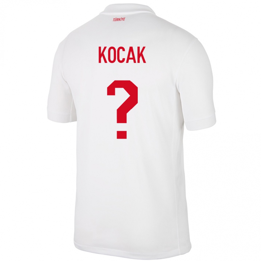 Kids Football Turkey Furkan Koçak #0 White Home Jersey 24-26 T-Shirt Canada