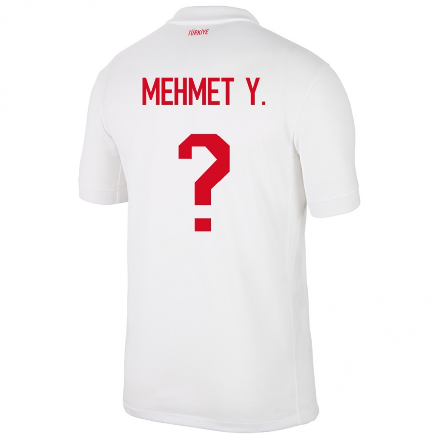 Kids Football Turkey Mehmet Yildirim #0 White Home Jersey 24-26 T-Shirt Canada