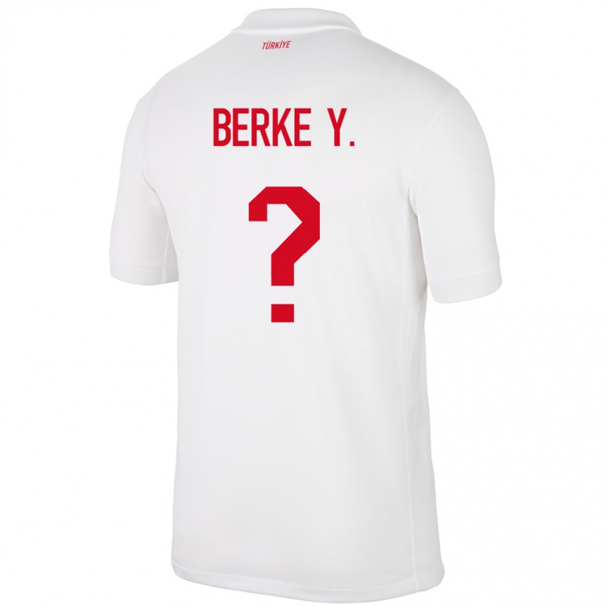 Kids Football Turkey Berke Yıldırım #0 White Home Jersey 24-26 T-Shirt Canada