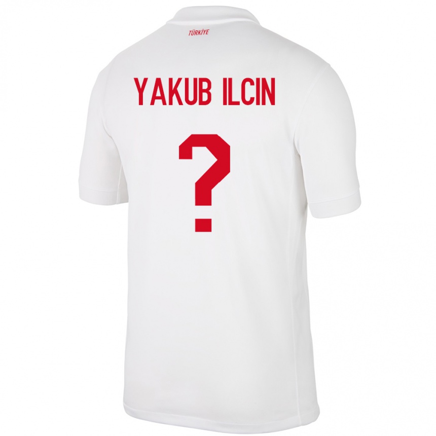 Kids Football Turkey Hasan Yakub İlçin #0 White Home Jersey 24-26 T-Shirt Canada