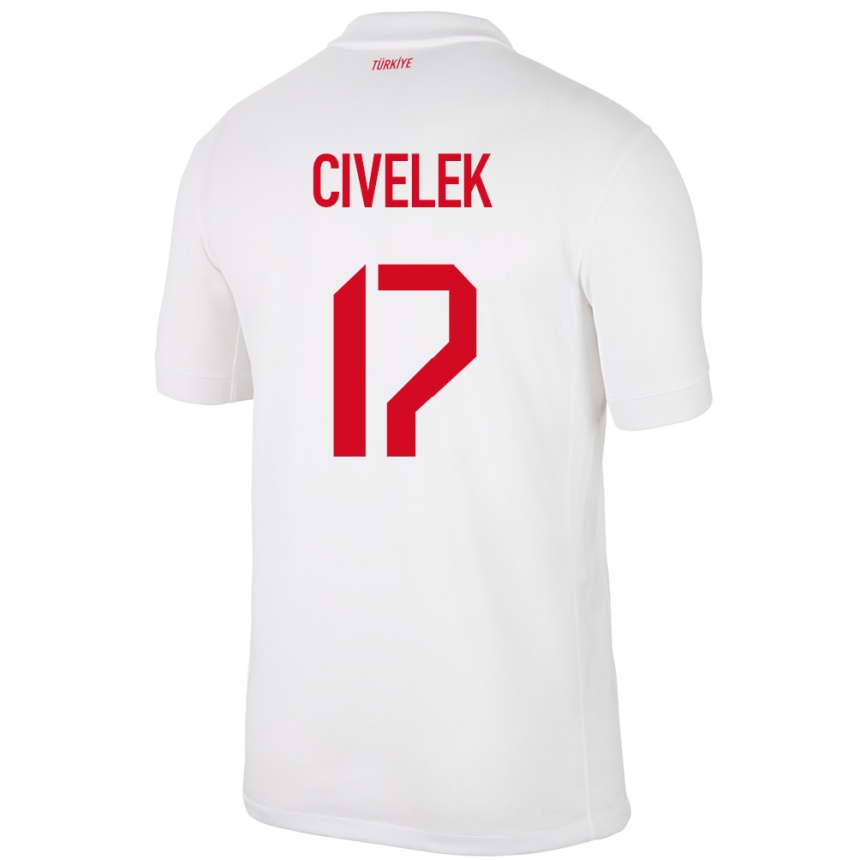 Kids Football Turkey İlayda Civelek #17 White Home Jersey 24-26 T-Shirt Canada