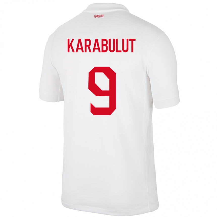 Kids Football Turkey Arzu Karabulut #9 White Home Jersey 24-26 T-Shirt Canada