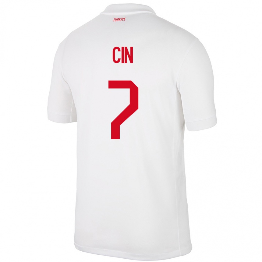 Kids Football Turkey Miray Cin #7 White Home Jersey 24-26 T-Shirt Canada