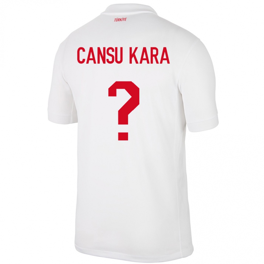 Kids Football Turkey İlayda Cansu Kara #0 White Home Jersey 24-26 T-Shirt Canada