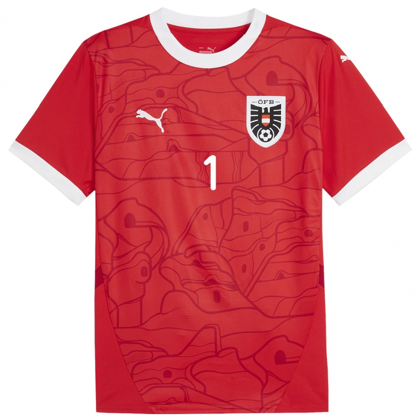 Kids Football Austria Alexander Schlager #1 Red Home Jersey 24-26 T-Shirt Canada