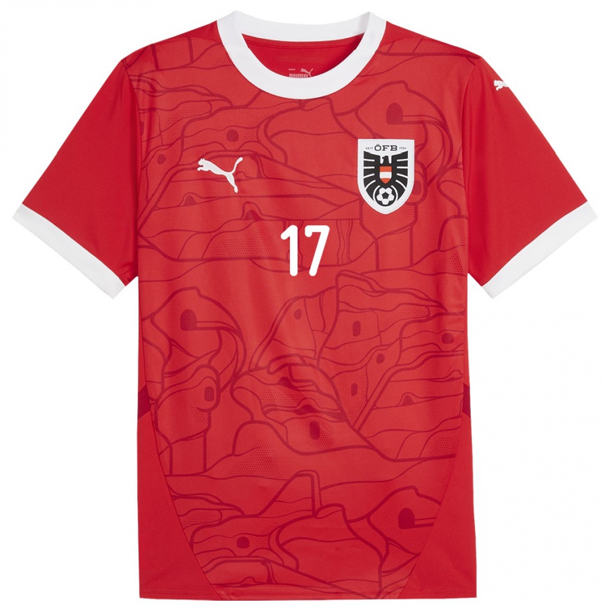 Kids Football Austria Sarah Puntigam #17 Red Home Jersey 24-26 T-Shirt Canada