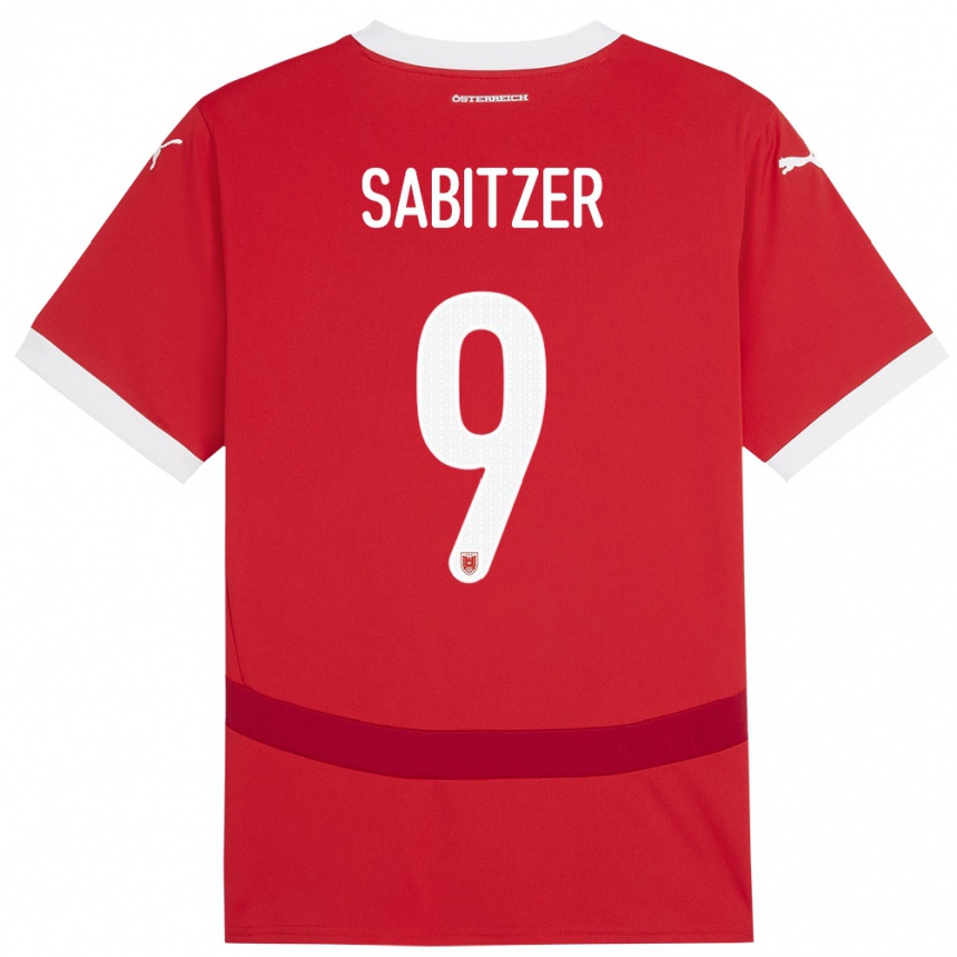 Kids Football Austria Marcel Sabitzer #9 Red Home Jersey 24-26 T-Shirt Canada