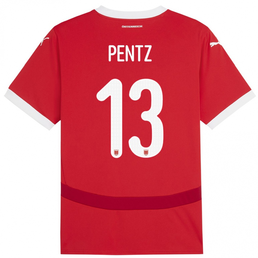 Kids Football Austria Patrick Pentz #13 Red Home Jersey 24-26 T-Shirt Canada