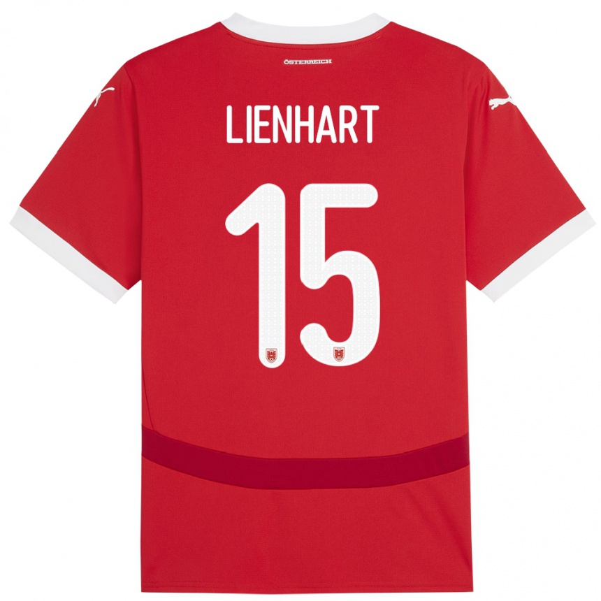 Kids Football Austria Philipp Lienhart #15 Red Home Jersey 24-26 T-Shirt Canada