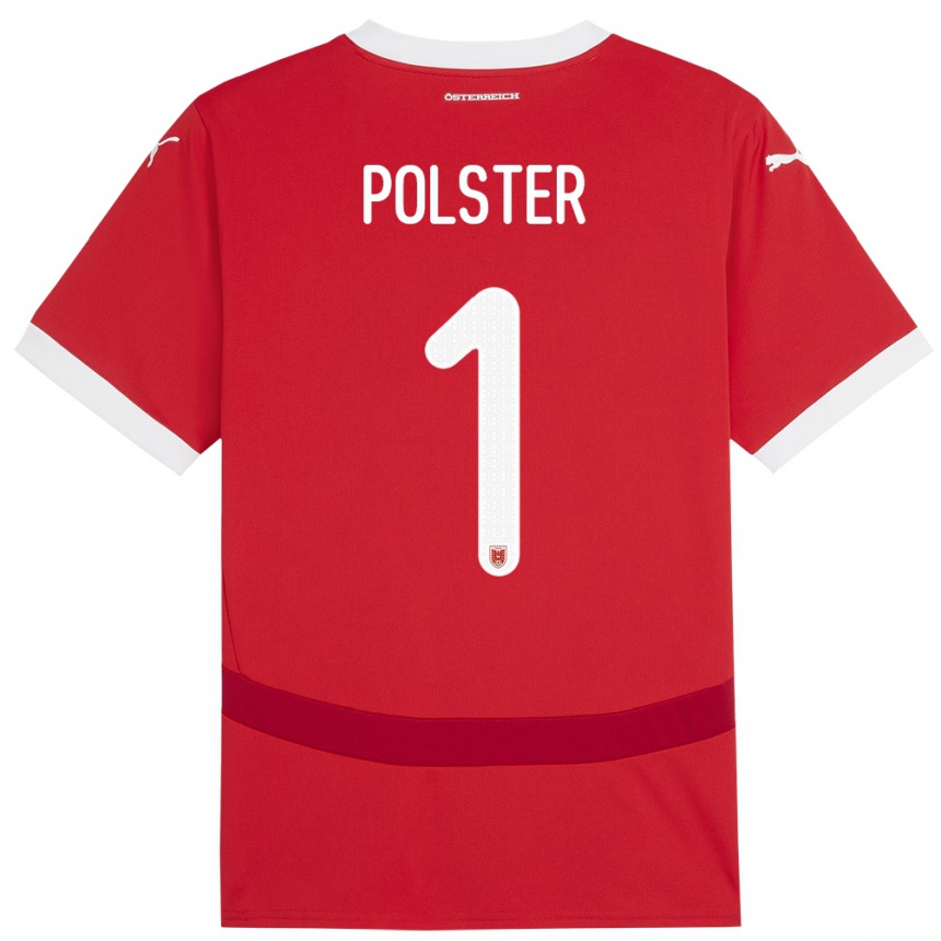 Kids Football Austria Nikolas Polster #1 Red Home Jersey 24-26 T-Shirt Canada