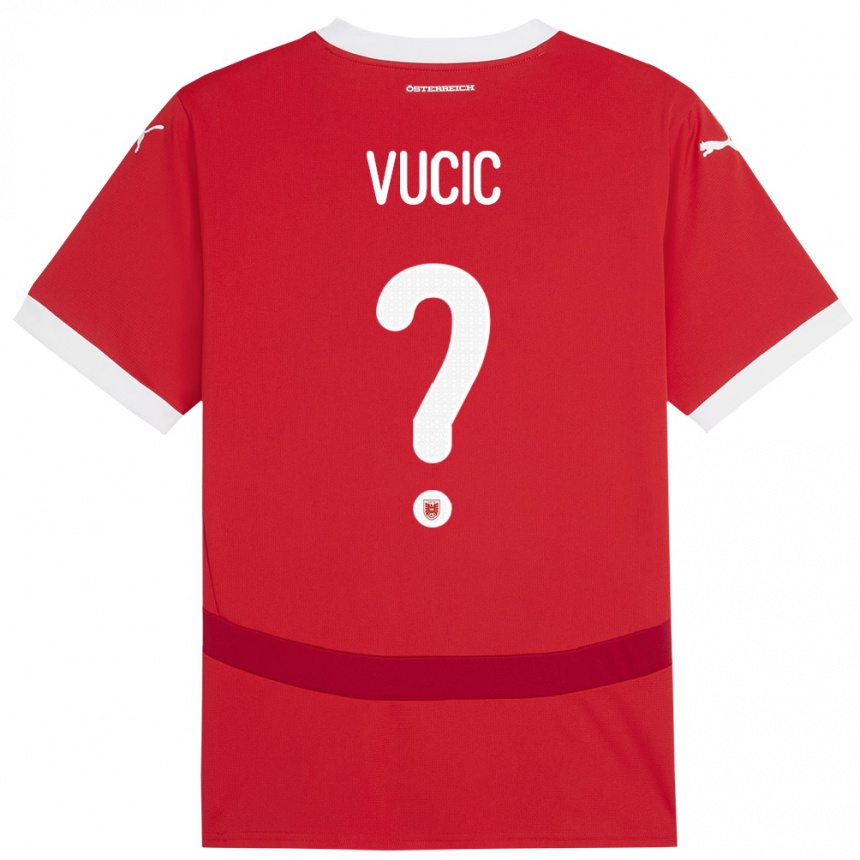 Kids Football Austria Romeo Vucic #0 Red Home Jersey 24-26 T-Shirt Canada