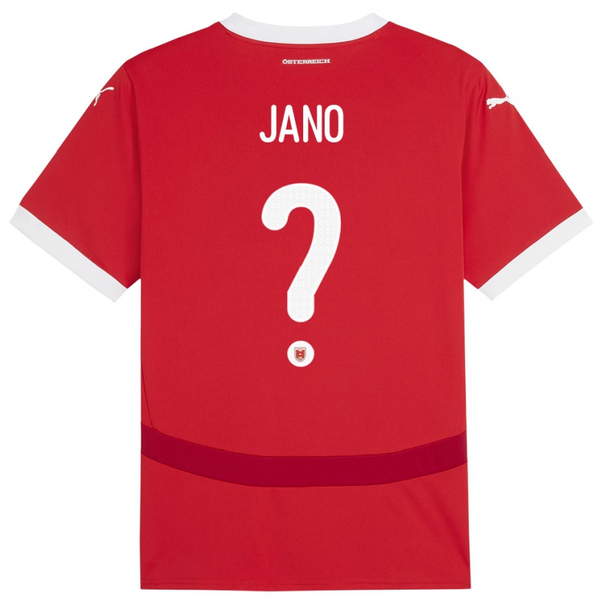 Kids Football Austria Zeteny Jano #0 Red Home Jersey 24-26 T-Shirt Canada