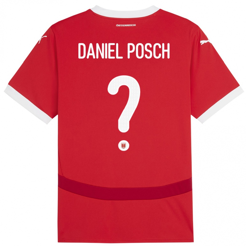 Kids Football Austria Daniel Posch #0 Red Home Jersey 24-26 T-Shirt Canada