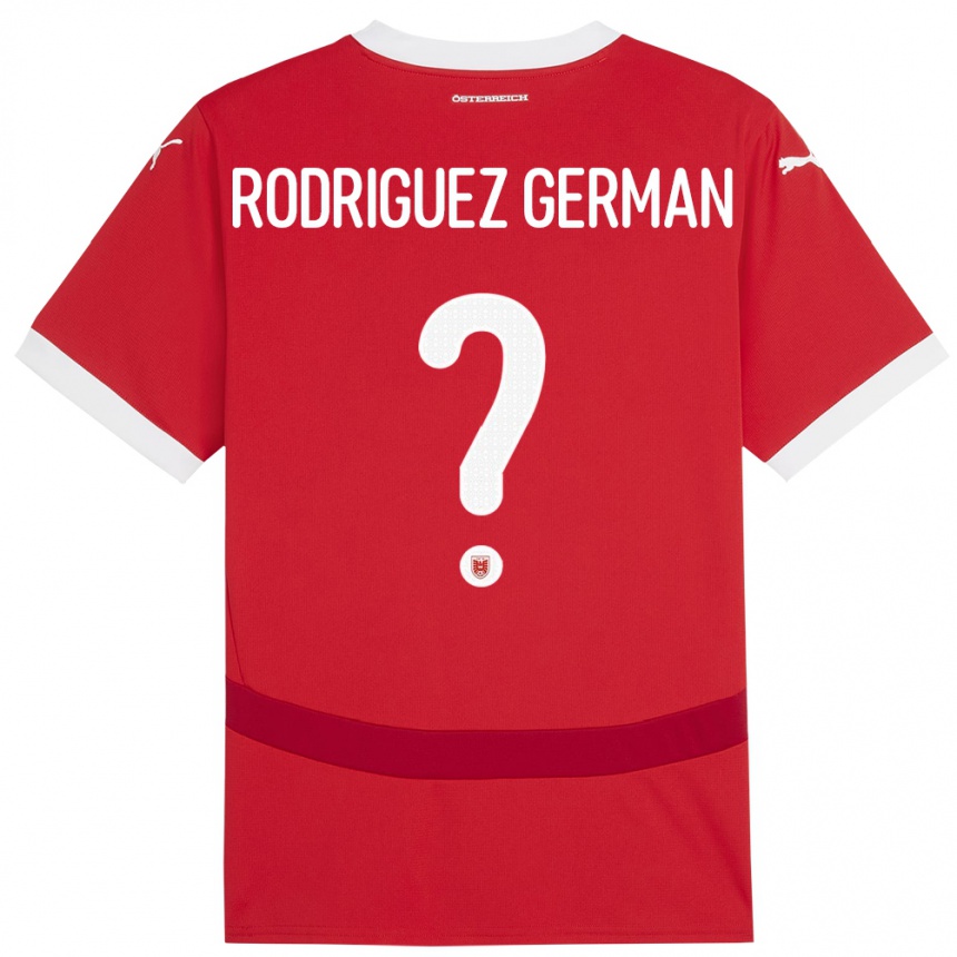 Kids Football Austria Ryan Rodriguez German #0 Red Home Jersey 24-26 T-Shirt Canada