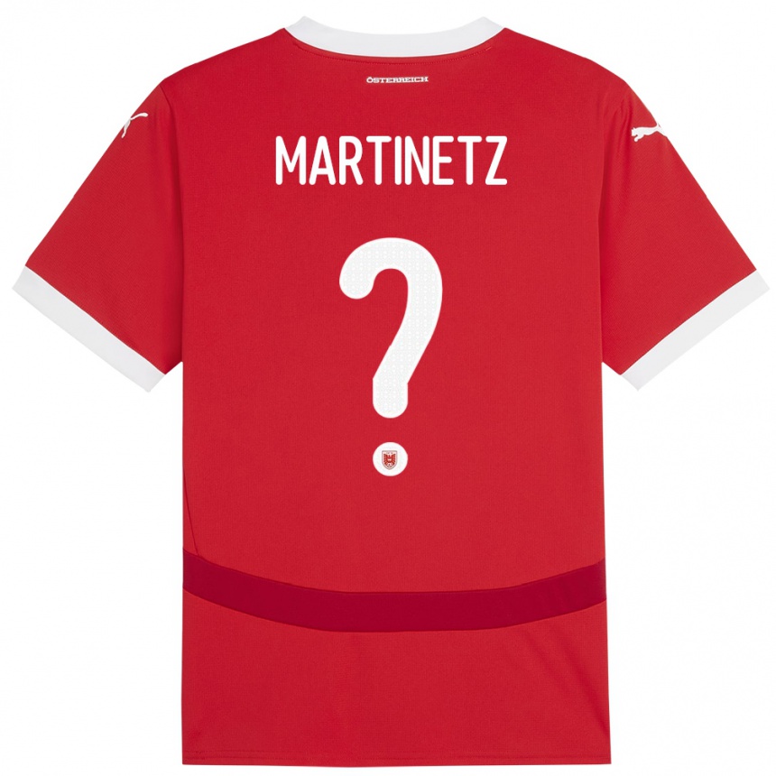 Kids Football Austria Gregor Martinetz #0 Red Home Jersey 24-26 T-Shirt Canada