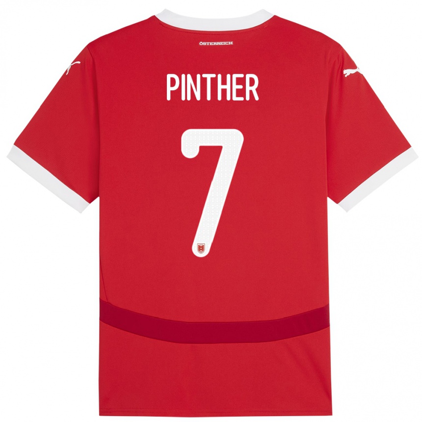 Kids Football Austria Viktoria Pinther #7 Red Home Jersey 24-26 T-Shirt Canada