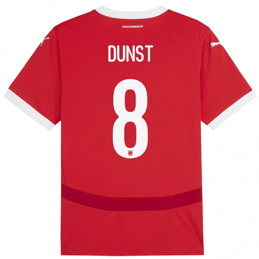 Kids Football Austria Barbara Dunst #8 Red Home Jersey 24-26 T-Shirt Canada